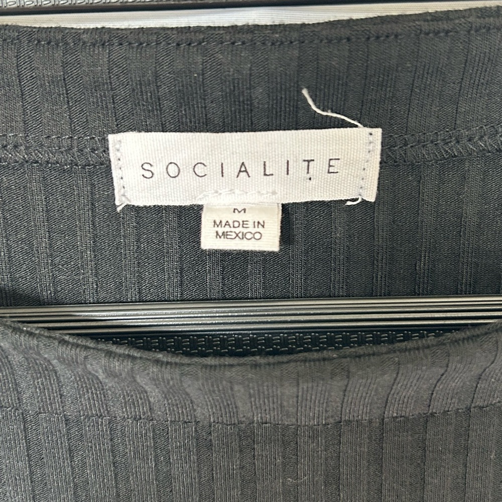 Black Ribbed Dress - Picture 2 of 3